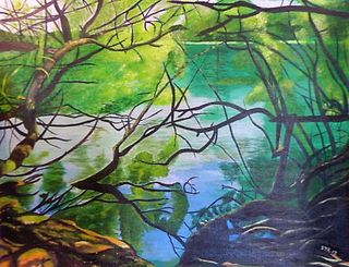 'Near Huka Falls' by Moon Ding