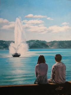 'Evening Sunset' by Zad Jabbour (SOLD)
