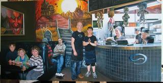 'Hell Pizza Family' Commission by Zad Jabbour (SOLD)