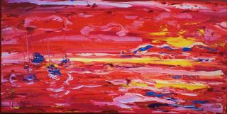 'Boats at Dawn' by Vincent Duncan (SOLD)