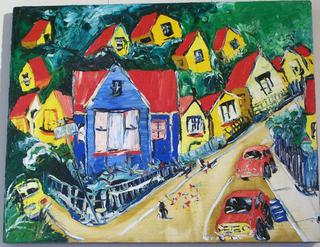 'Ascot Terrace' by Vincent Duncan  (SOLD)