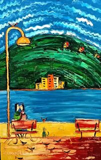 'Lovers on the Bay' by Vincent Duncan (SOLD)