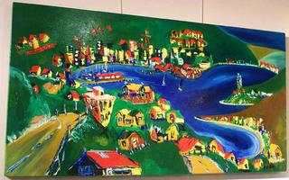 'View from Mt Victoria 2' by Vincent Duncan (SOLD)