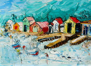 'Fishing Boat Petone' by Vincent Duncan (SOLD)