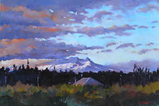 'Evening Shadows Ruapehu' by Phil Dickson