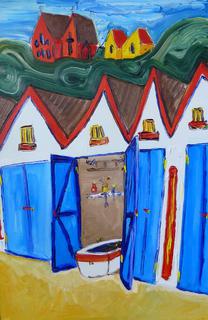 'Cleaning our Boat' by Vincent Duncan (SOLD)