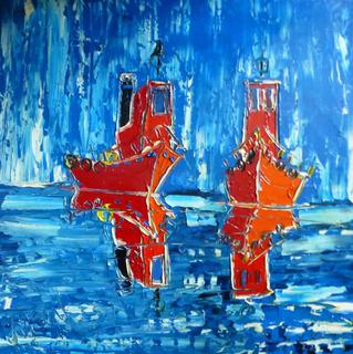 'Tugboats 3' by Vincent Duncan (SOLD)