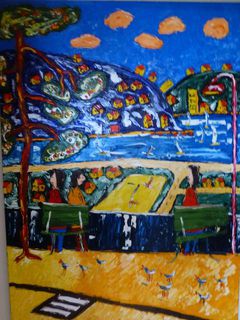 'Watching the Planes' by Vincent Duncan (SOLD)