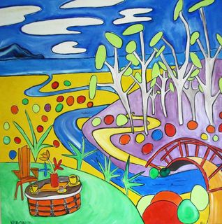 'Picnic At Waikawa Beach' by Vincent Duncan (SOLD)