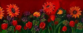 'Sunfowers and Poppies' by Stephanie Lockwood