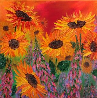 'Sunflowers' by Stephanie Lockwood (SOLD)