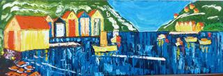'Sunny Boatsheds Paremata' by Vincent Duncan (SOLD)