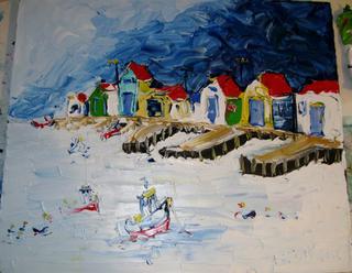 'Petone Boatsheds 2' by Vincent Duncan (SOLD)