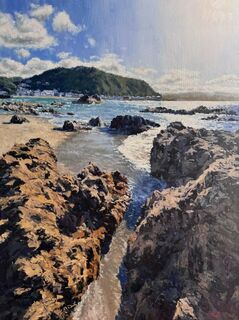 'Sunlit Seas Island Bay' by Iwen Yong (SOLD)