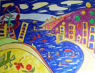 'Sunny Oriental Bay' by Vincent Duncan(SOLD)