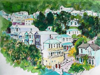 'Tinakori Road/Upton Tce' by George Thompson (SOLD)