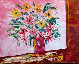 'Window Sill Flowers' by Vincent Duncan (SOLD)