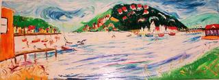 'View from the Boatsheds' by Vincent Duncan (SOLD)
