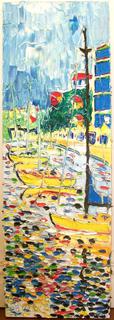 'Boatsheds Morning' by Vincent Duncan (SOLD)