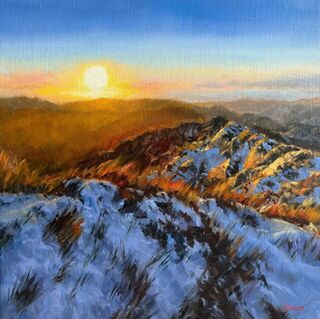'Tararua Sunset' by Iwen Yong (SOLD)