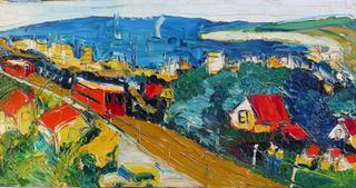 'Cable Cars Crossing' by Vincent Duncan