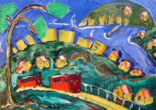 'Cable Cars Crossing 2' by Vincent Duncan