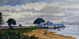 'Clouds and Sunshine Worser Bay' by Phil Dickson -Print Only