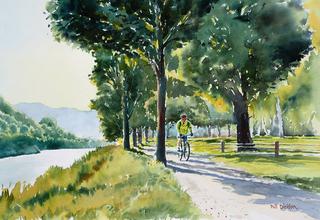 'Hutt River Trail' watercolour by Phil Dickson