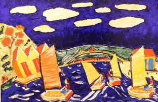 'Yachts at Paremata' by Vincent Duncan