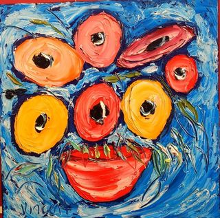 'Floating Flowers' by Vincent Ducnan (SOLD)