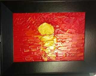 Vincent Duncan small table painting Sun (SOLD)