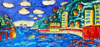 'The Oriental Bay Raft' by Vincent Duncan (SOLD)