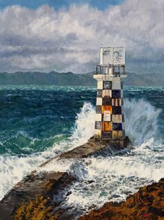 'Pt Halswell Lighthouse' by Iwen Yong (SOLD)