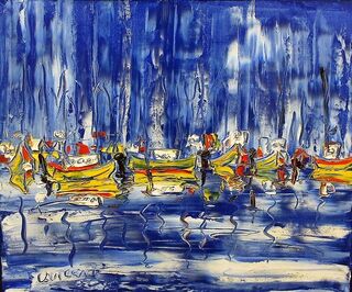'Boats at Rest 3' by Vincent Duncan (SOLD)