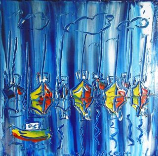 'Boats at Rest No 2' by Vincent Duncan (SOLD)