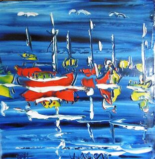 'Boats at Rest' by Vincent Duncan (SOLD)